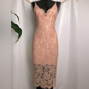 Bardot | Pink Lace Dress Size 4